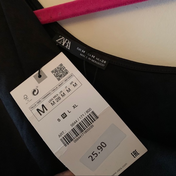 Zara  Satin Look Asymmetrical Cami  Top - Picture 3 of 3